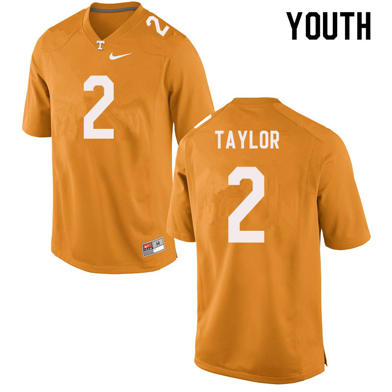 Youth #2 Alontae Taylor Tennessee Volunteers College Football Jerseys Sale-Orange